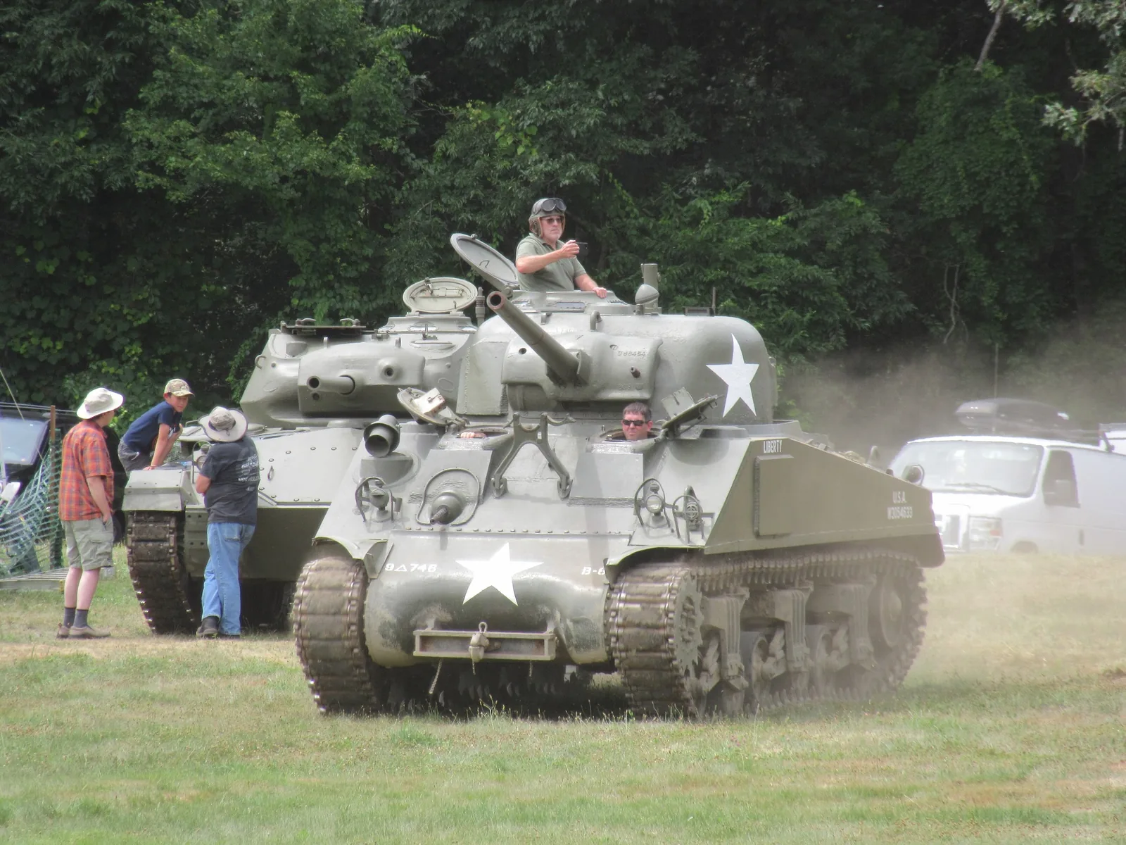 Sherman tank operating